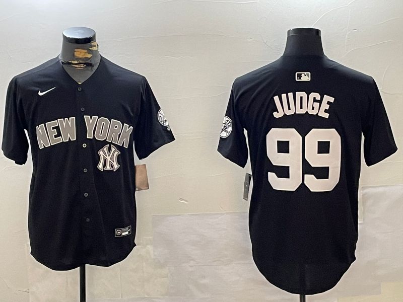 Men New York Yankees #99 Judge Black Game 2024 Nike MLB Jersey style 12023